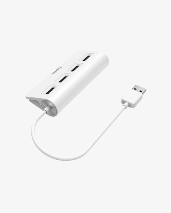 Փոխարկիչ Hama USB Hub,4 Ports,USB2.0,480Mbit/s,Wht