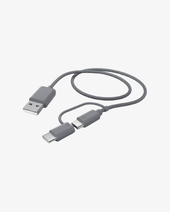 Լար Hama 2-in-1 USB with Adapter to USB-C