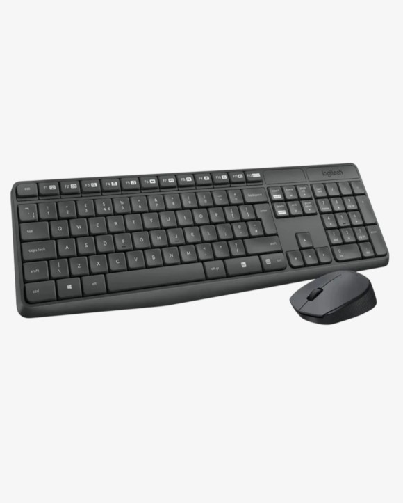 Mouse and keyboard: LOGITECH MK235 WIRELESS COMBO MOUSE (GREY) (L920-007948)